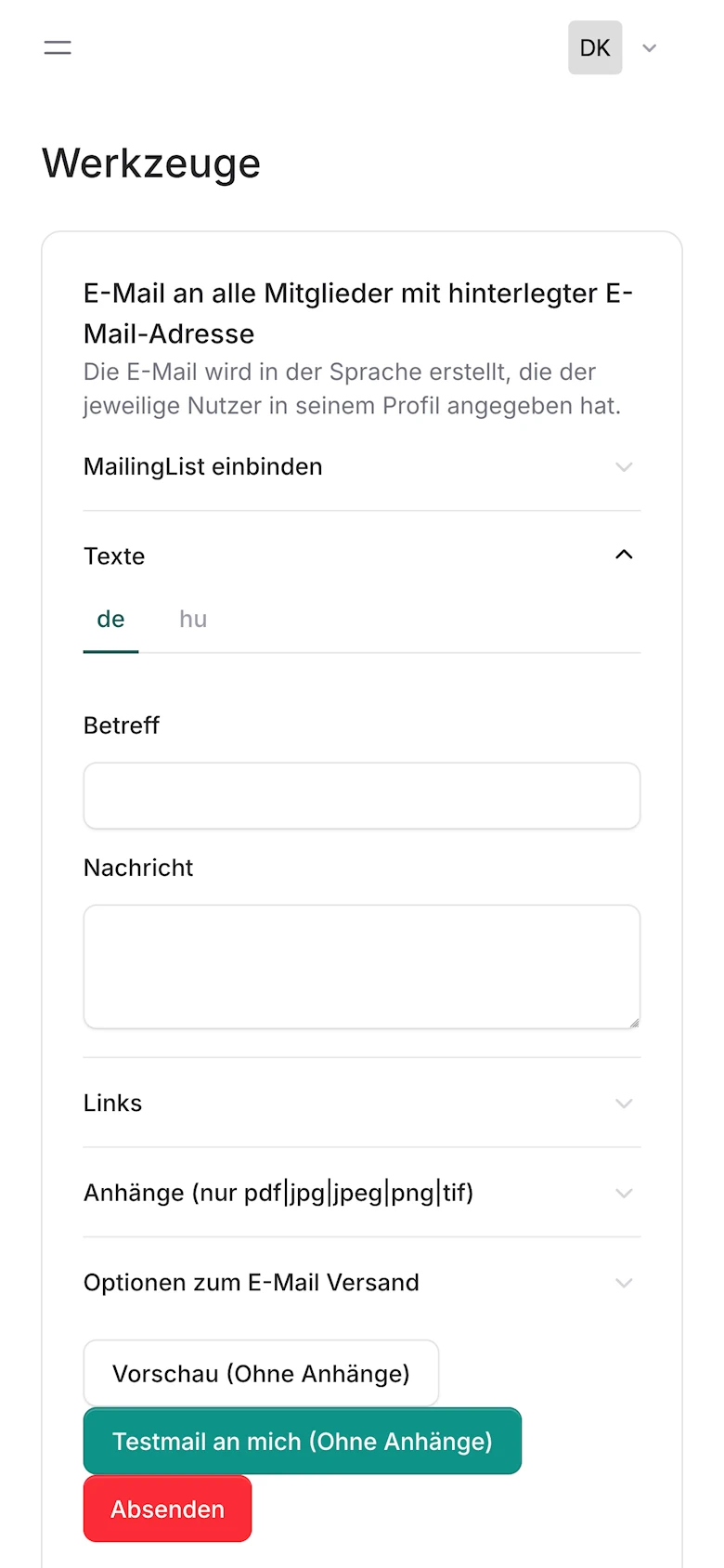 CommuCore - Personalisierte E-Mails für Mitglieder und Teilnehmer der Mailingliste